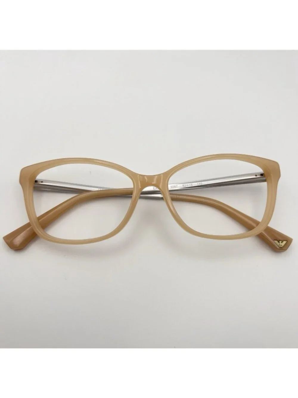 Emporio Armani EA 3026 5087 Eyeglass Sunglass Frames Pearl Peach Beige 52-15-140